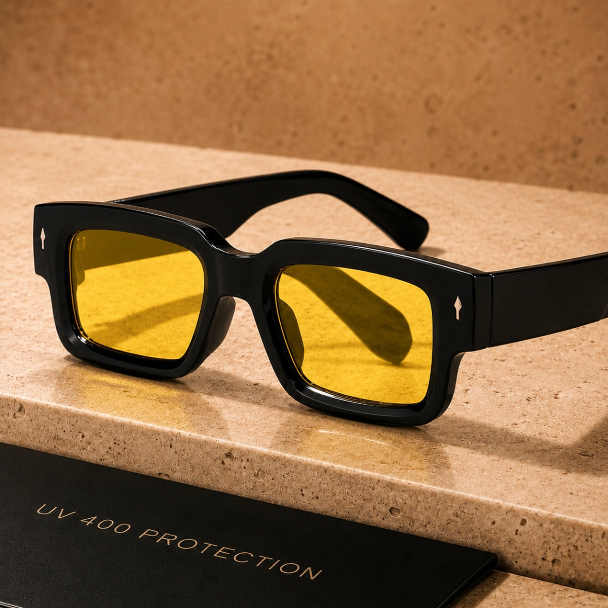 Auron Solbrille - Sort Gul
