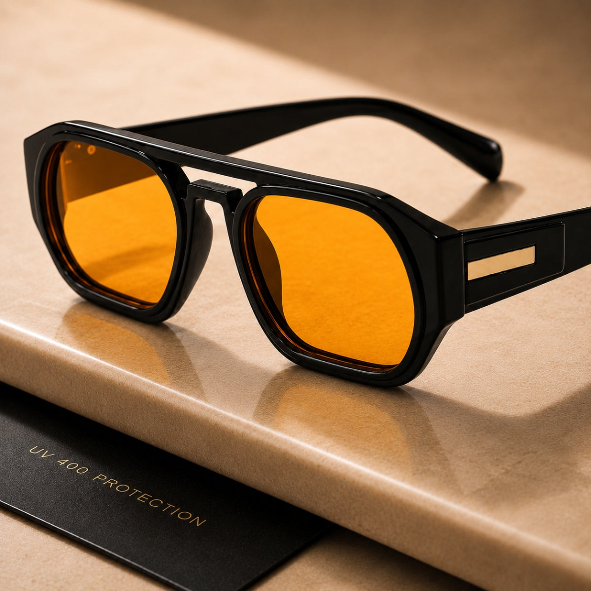 Axton Sunglasses - Black Orange