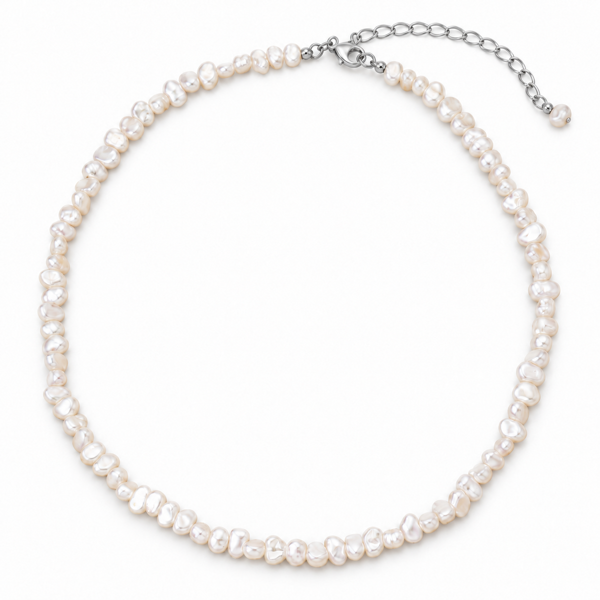 Annika Pearl Necklace - Silver