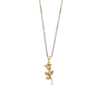 Rose Necklace - Gold