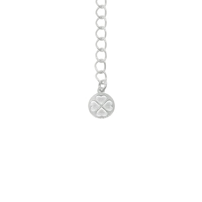Heart Necklace - Silver/White