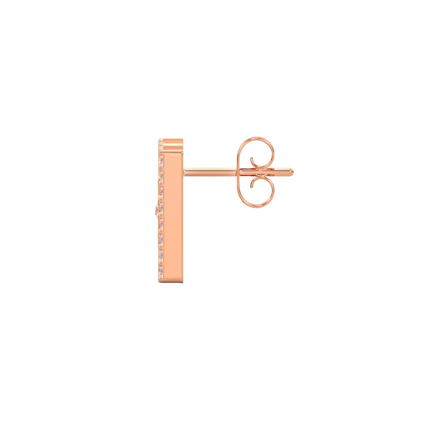 DD Earrings Diamonds - Rose Gold