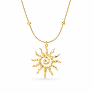Ayla Sun Necklace - Gold