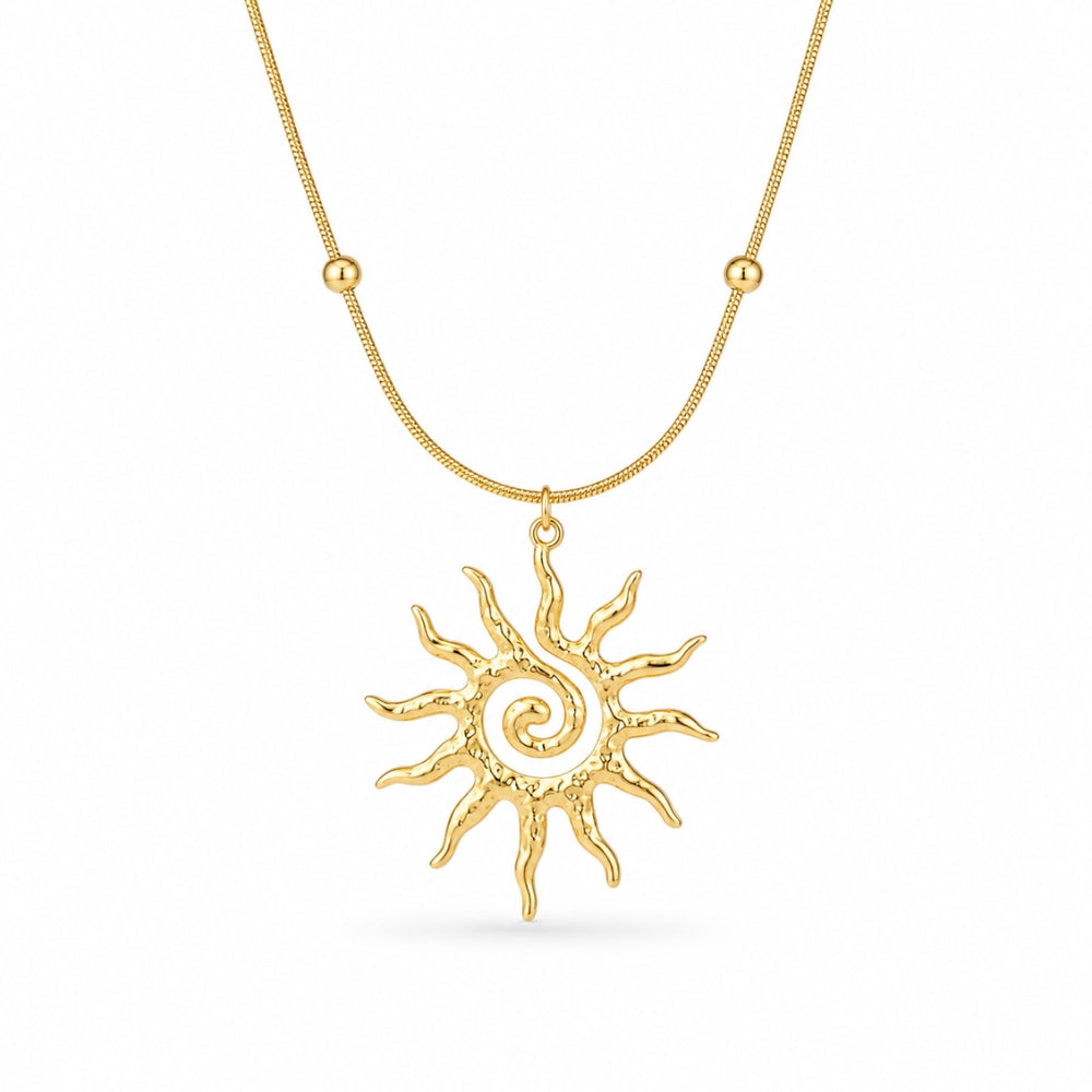 Ayla Sun Necklace - Gold