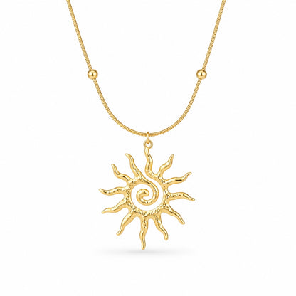 Ayla Sun Necklace - Gold
