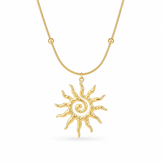 Ayla Sun Necklace - Gold