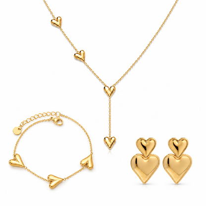 Alva Heart Set – Gold