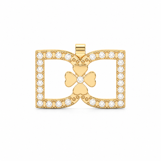 DD Earrings Diamonds - Gold