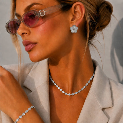 Evelia Bloom Studs - Silver
