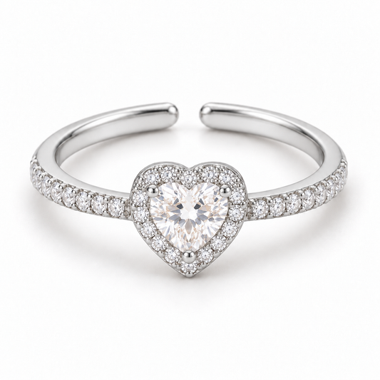 Arielle Hjerte Ring - Sølv