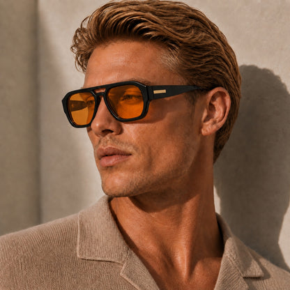 Axton Sunglasses - Black Orange