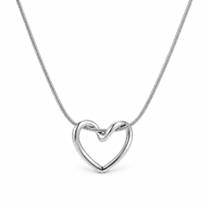 Soline Heart Necklace - Silver
