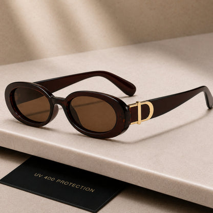 DD Sunglasses Oval - Dark Brown