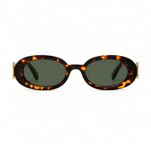DD Oval Sunglasses - Leopard Green