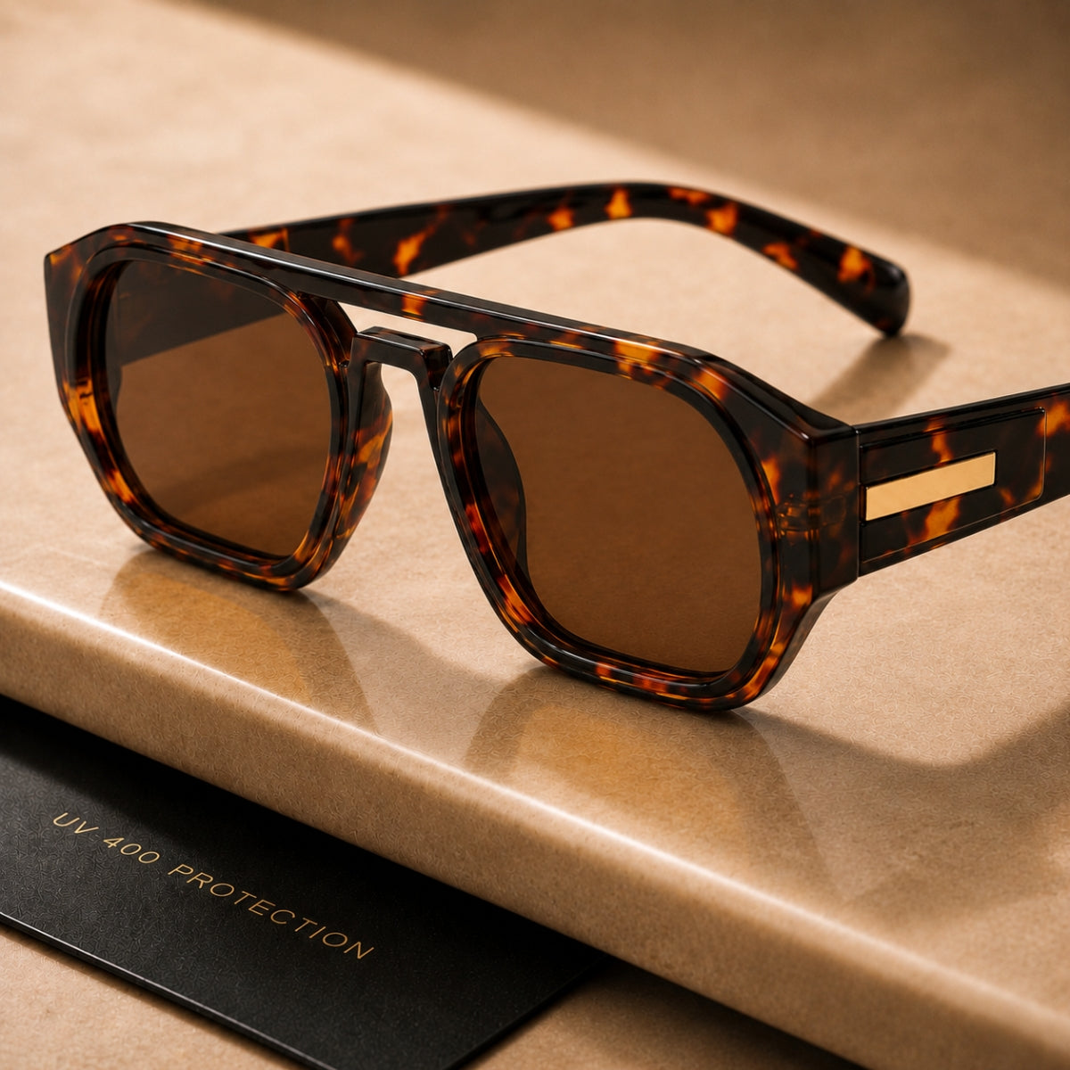 Axton Solbrille - Leopard Brun