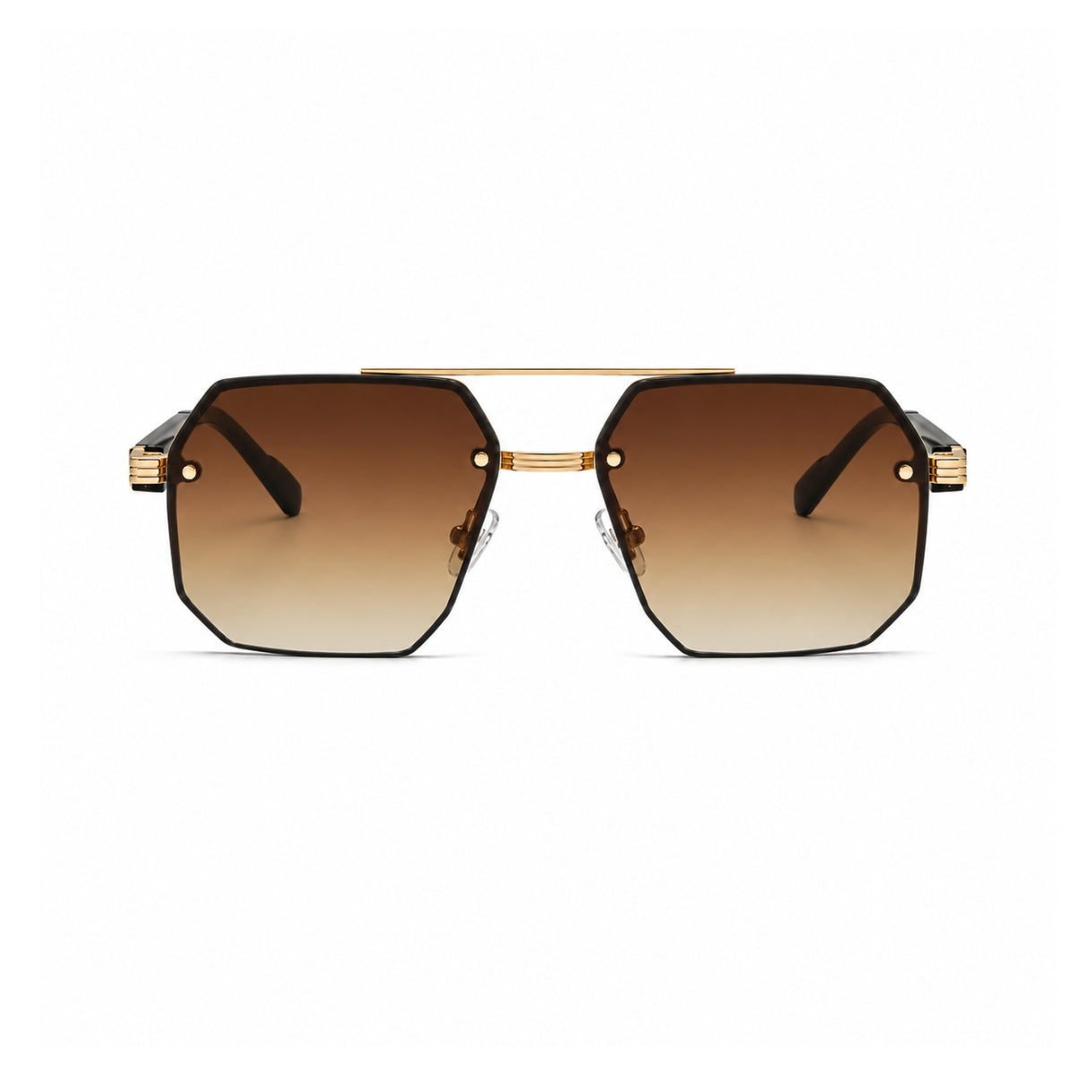 Avero Sunglasses - Black Gold Brown