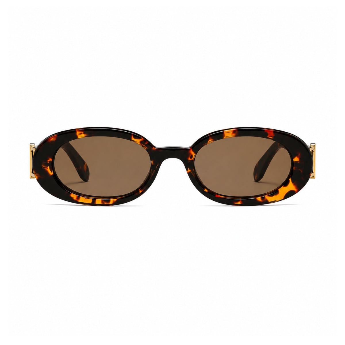 DD Sunglasses Oval - Leopard Brown