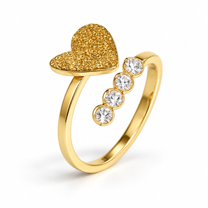 Nerina Heart Ring - Gold