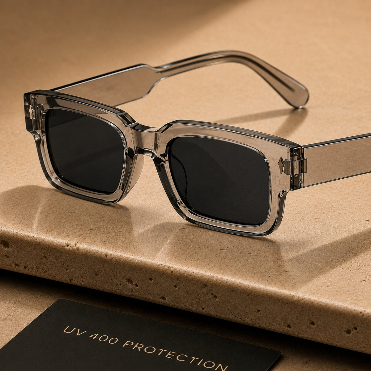 Auron Sunglasses - Transparent Black