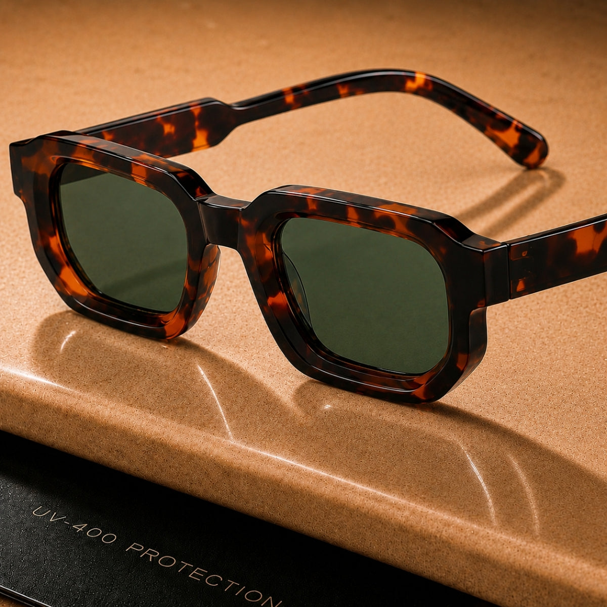Aevor Solbrille - Leopard Grøn