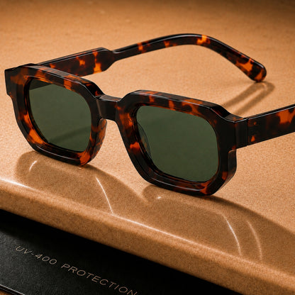 Aevor Solbrille - Leopard Grøn