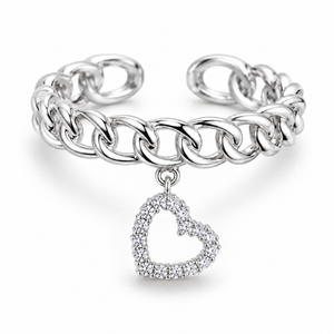 Benedetta Heart Ring - Silver