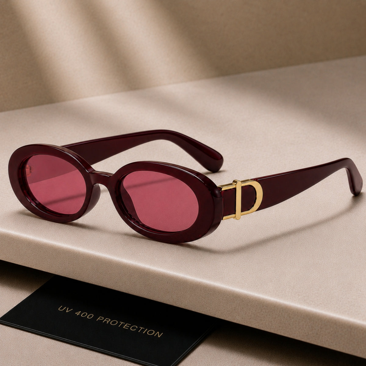 DD Sunglasses Oval - Burgundy