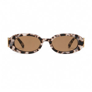 DD Sunglasses Oval - White Leopard