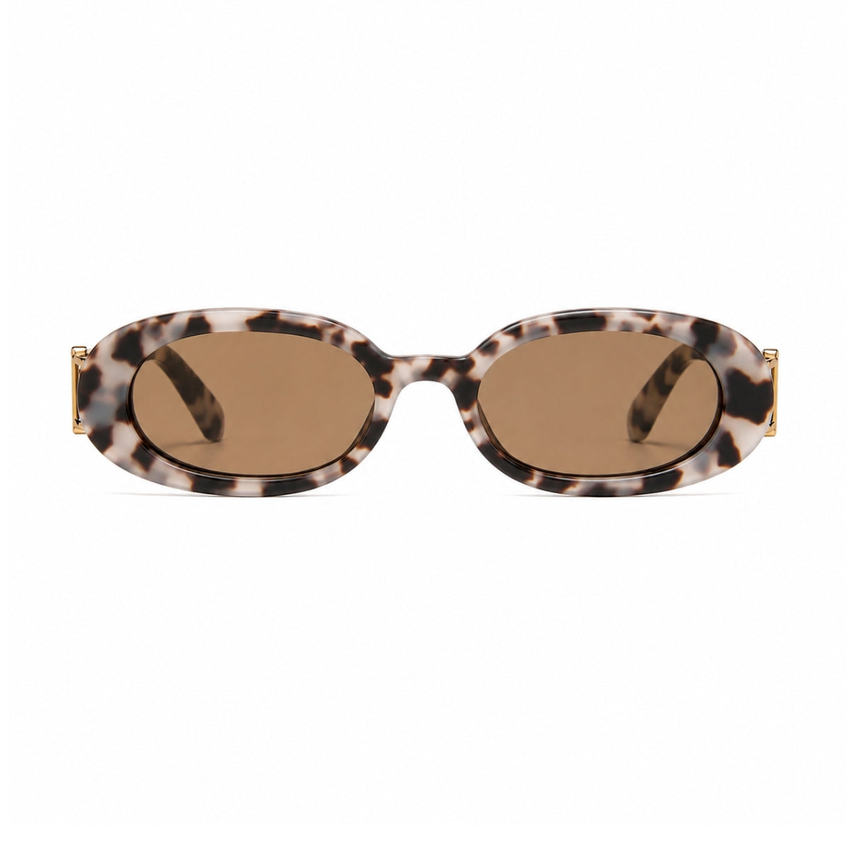 DD Sunglasses Oval - White Leopard