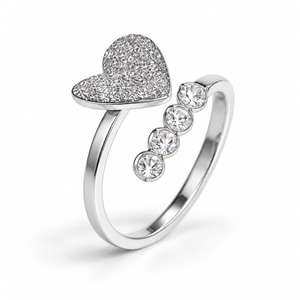 Nerina Heart Ring - Silver
