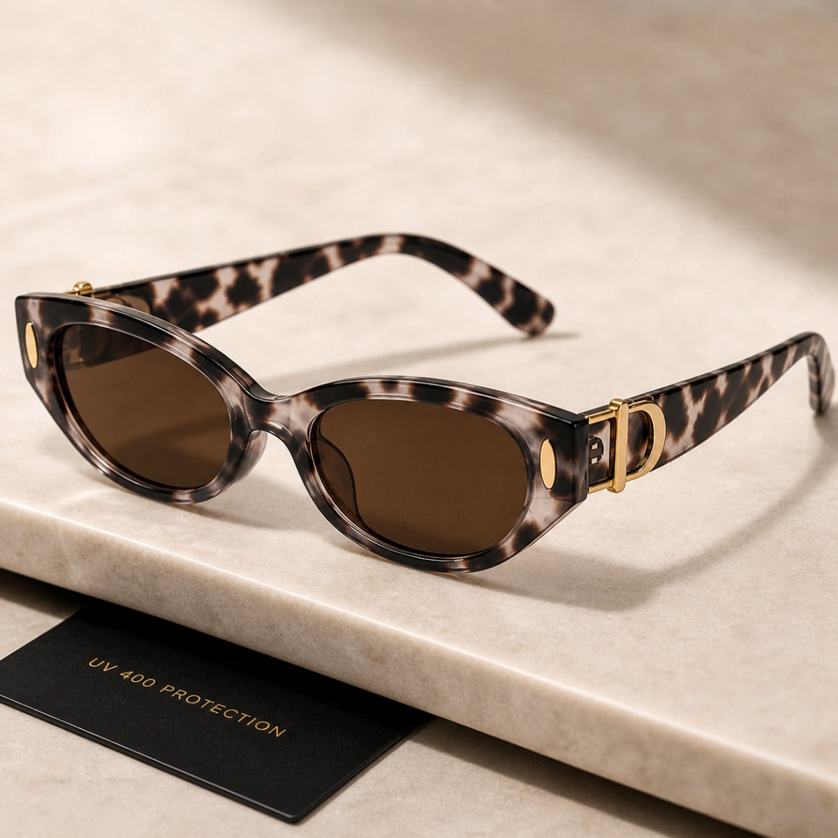 DD Sunglasses - White Leopard