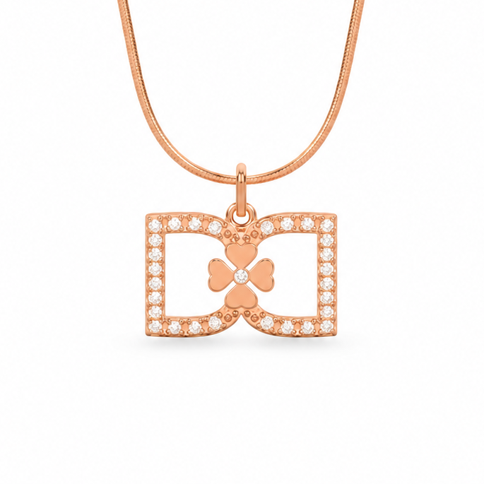 DD Necklace Diamond - Rose Gold