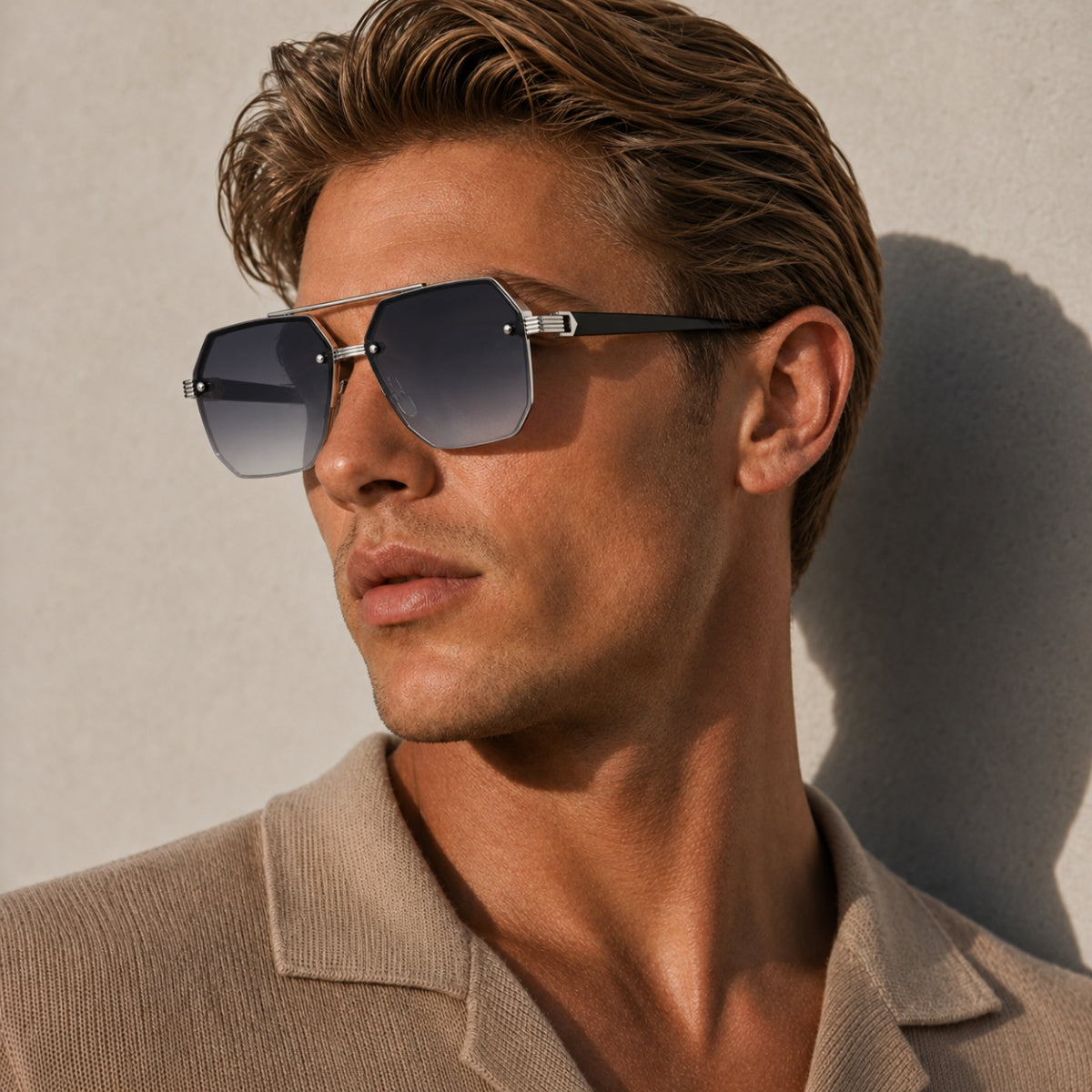 Avero Sunglasses - Black Silver Grey