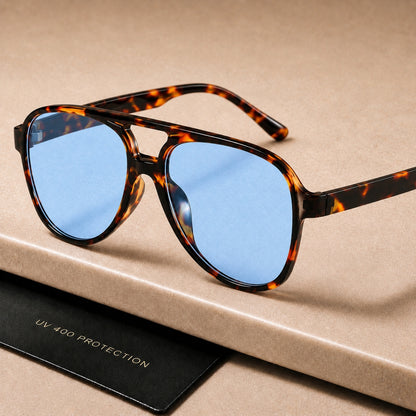 Sarena Sunglasses - Leopard Blue
