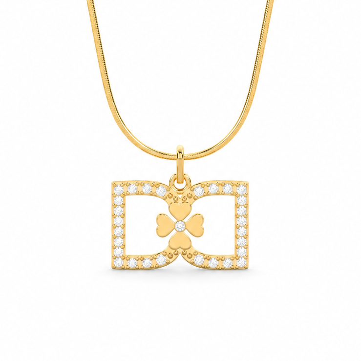 DD Necklace Diamonds - Gold
