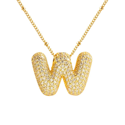 Chunky Letter Necklace - Gold