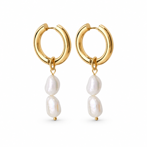 Mira Pearl Earrings - Gold