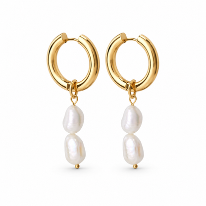 Mira Pearl Earrings - Gold