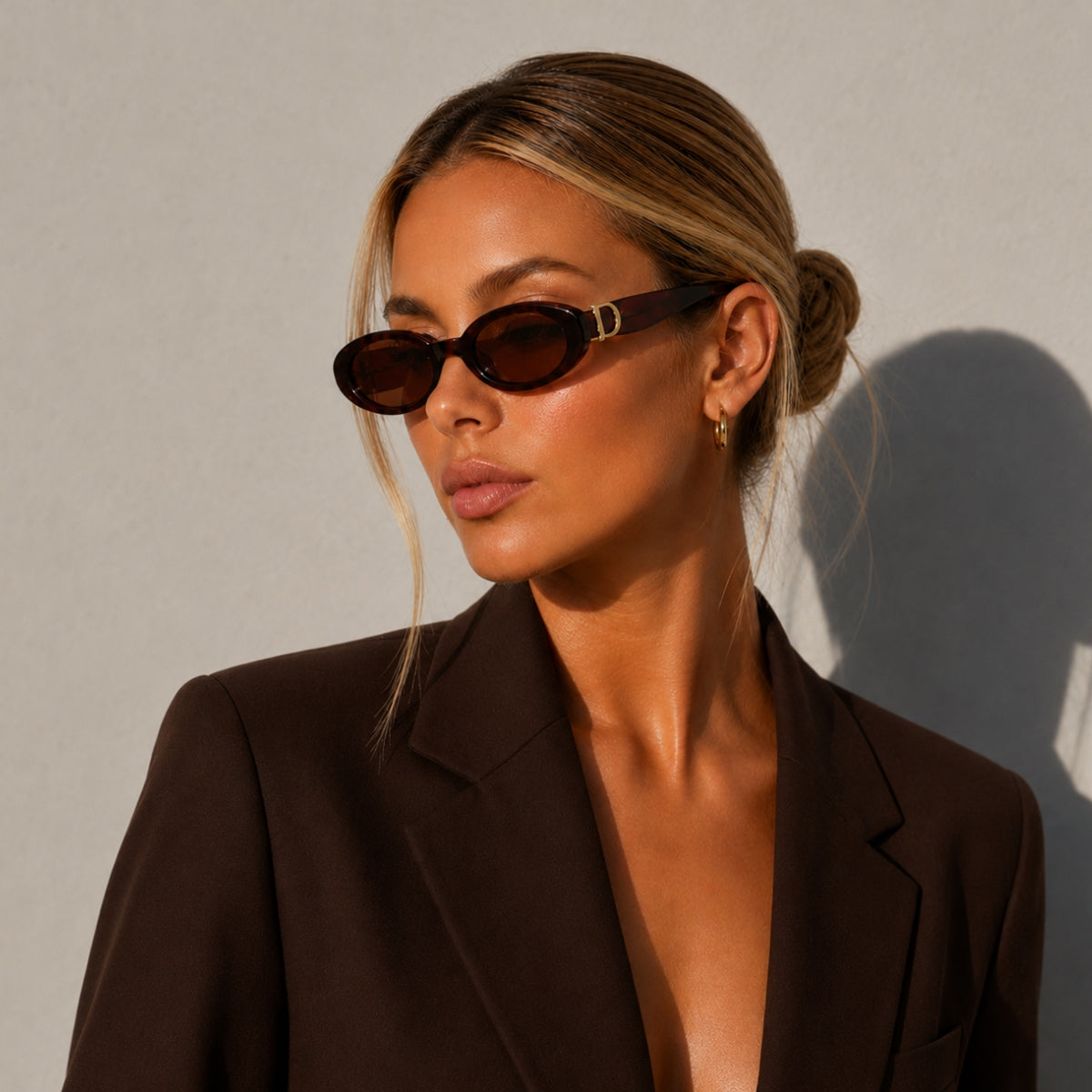 DD Sunglasses Oval - Dark Brown