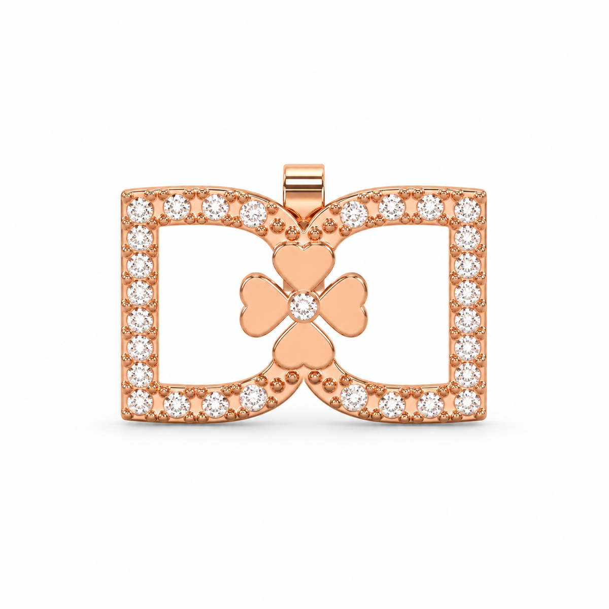 DD Earrings Diamonds - Rose Gold