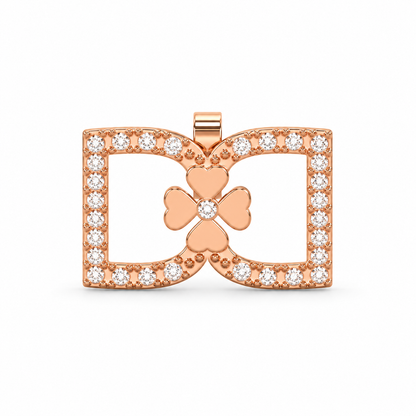 DD Earrings Diamonds - Rose Gold