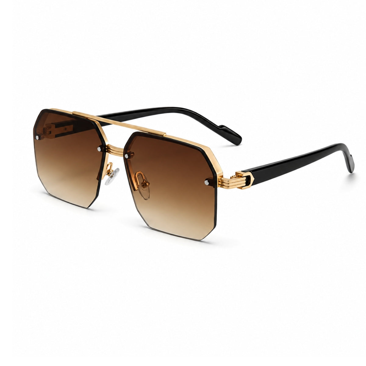 Avero Sunglasses - Black Gold Brown